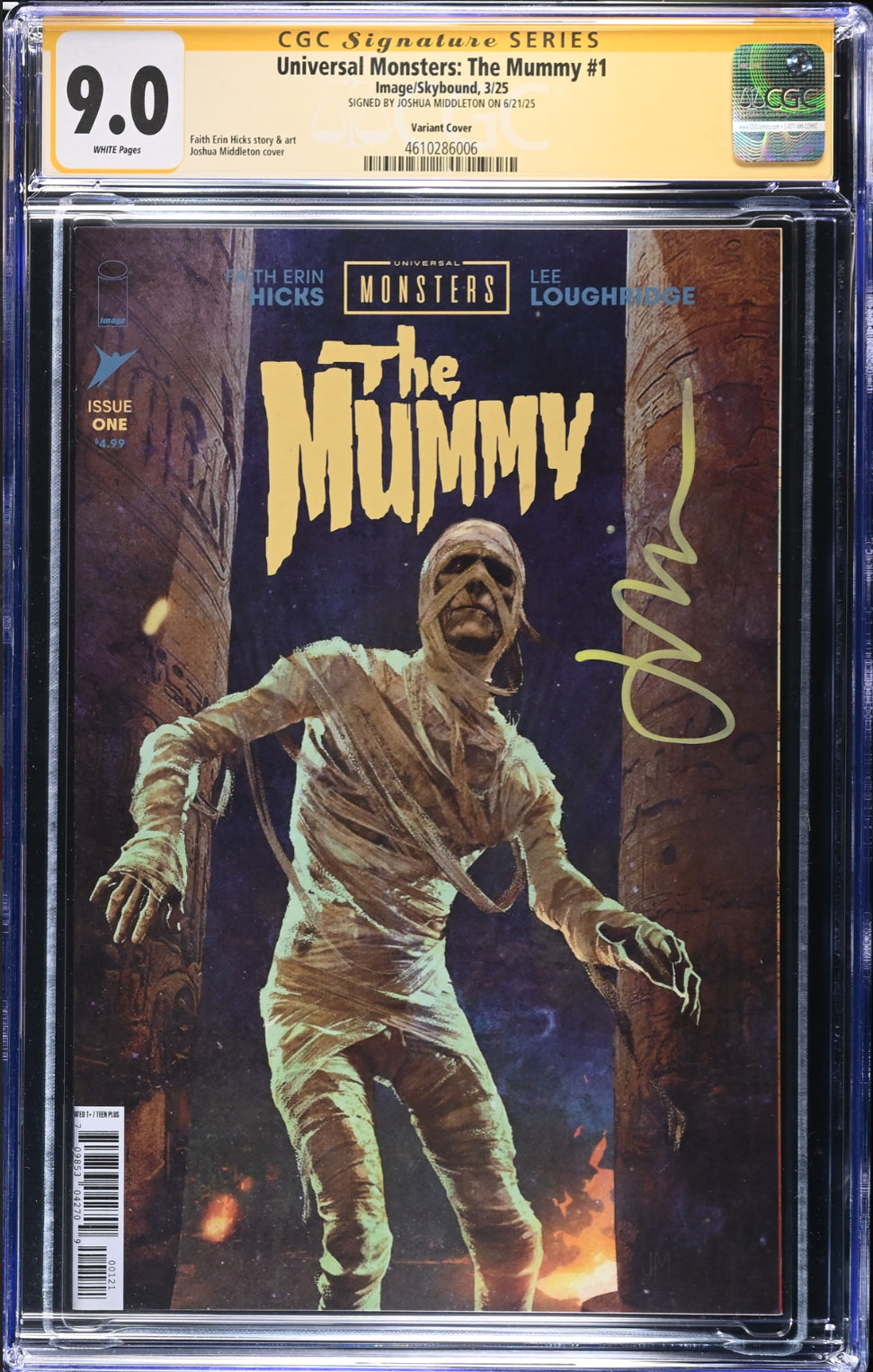 CGC SS 9.0 Universal Monsters The Mummy #1 (2025) 1st Print Signed Joshua Middleton