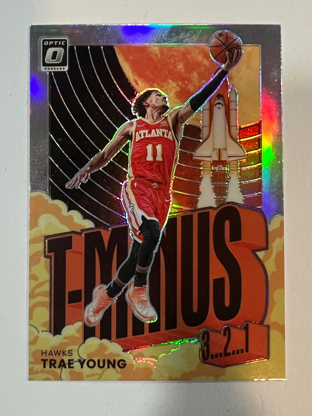 Trae Young #13 2021 Panini Donruss Optic T Minus 3 2 1 (Prizm)