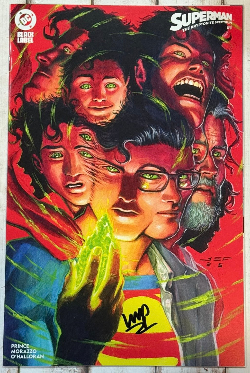 Superman : The Kryptonite Spectrum #1 Juan Ferreyra Variant Cover signed by W. Maxwell Prince