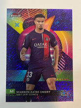 Load image into Gallery viewer, 2023-24 Topps Finest UEFA Warren Zaire-Emery Purple Shimmer Refractor #81 9/199
