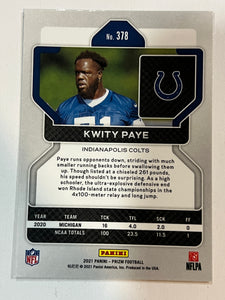 Kwity Paye #378 2021 Panini Prizm (Rookie Card)