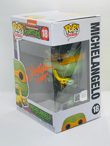 MichelAngelo 18 Teenage Mutant Ninja Turtles Funko Pop signed by Townsend Coleman