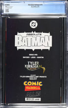 Load image into Gallery viewer, CGC 9.8 Absolute Batman #15 Tyler Kirkham exclusive limited to 3,000
