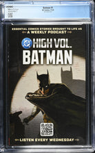 Load image into Gallery viewer, CGC 9.8 Batman #1 David Aja Variant Cover
