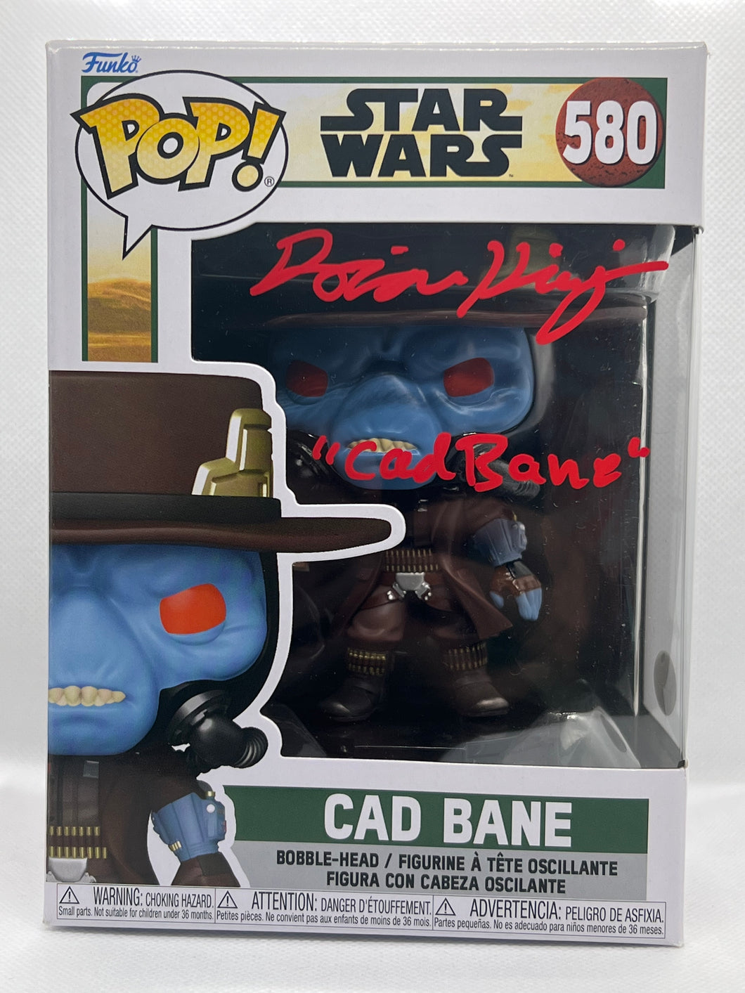 Cad Bane 580 Star Wars Funko Pop signed by Dorian Kingi with JSA CoA