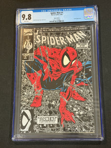 CGC 9.8 Spider-Man #1 (1990) Black & Silver Torment cover by Todd McFarlane