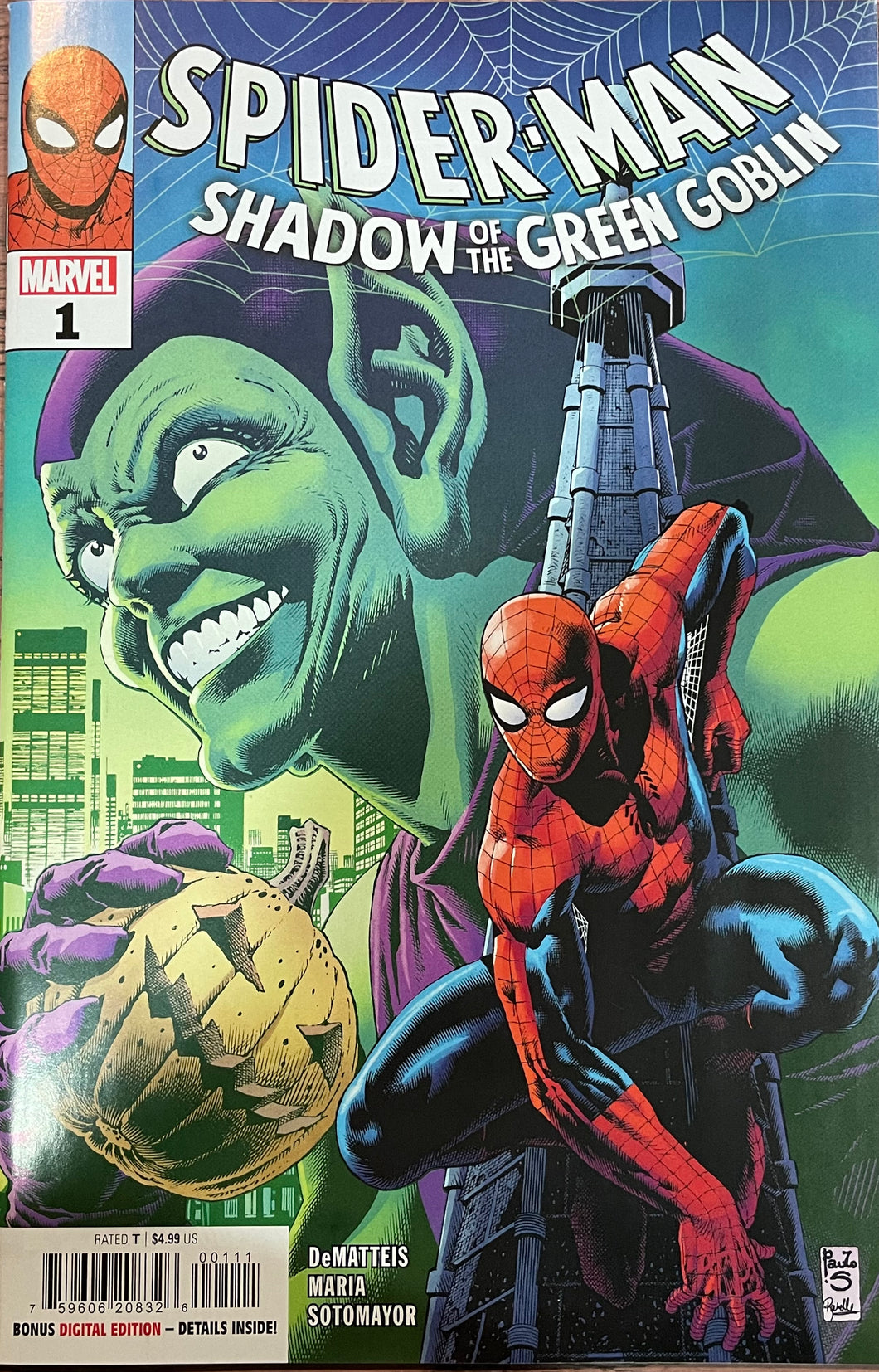 Spider-Man: Shadow of the Green Goblin #1 (2024) Cover by Paulo Siqueira