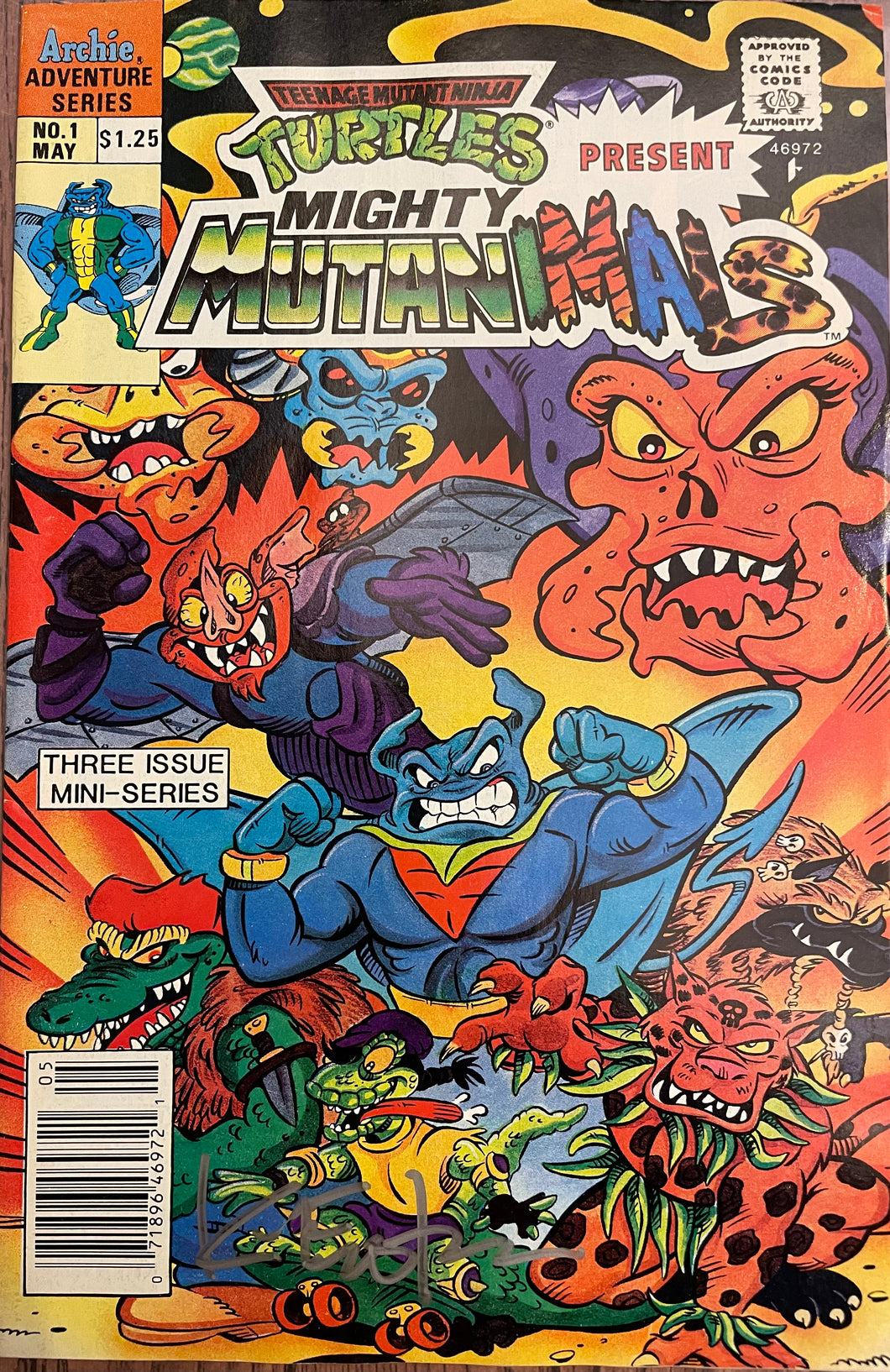 Teenage Mutant Ninja Turtles Mighty Mutanimals #1 signed by Kevin Eastman
