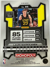 Load image into Gallery viewer, Lauri Markkanen [Dice] #85 2023 Panini Prizm Monopoly
