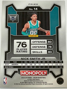 Nick Smith Jr. [Purple] #14 2023 Panini Prizm Monopoly