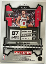 Load image into Gallery viewer, Zach Lavine [Orange] #17 2023 Panini Prizm Monopoly 015/124
