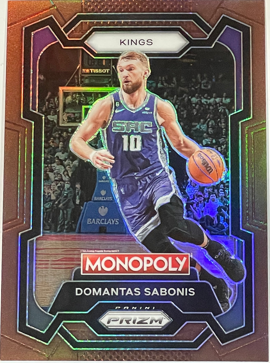 Domantas Sabonis [Brown] #77 2023 Panini Prizm Monopoly 171/249
