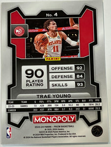 Trae Young #4 2023 Panini Prizm Monopoly