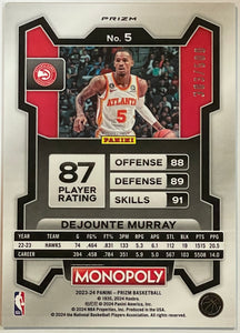 Dejounte Murray [Gold Millionaire Shimmer] #5 2023 Panini Prizm Monopoly 303/500