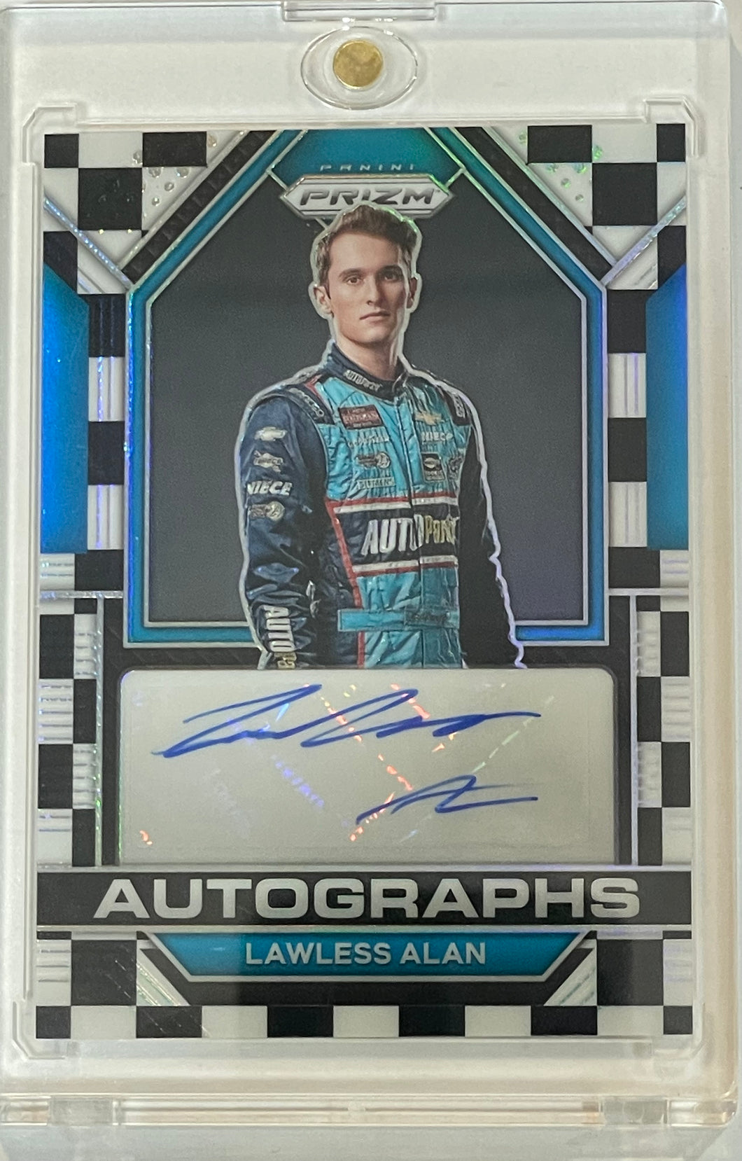 2023 Prizm Lawless Alan B&W Checker Flag Prizm Autograph Auto #30/50