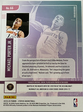 Load image into Gallery viewer, Michael Porter Jr. [White Diamonds] #66 2019 Panini Status 094/125
