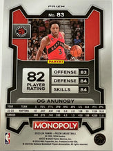 Load image into Gallery viewer, OG Anunoby [Purple] #83 2023 Panini Prizm Monopoly
