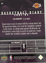 Load image into Gallery viewer, Kobe Bryant #B2 Basketball Diary MVP 2001-02 Upper Deck
