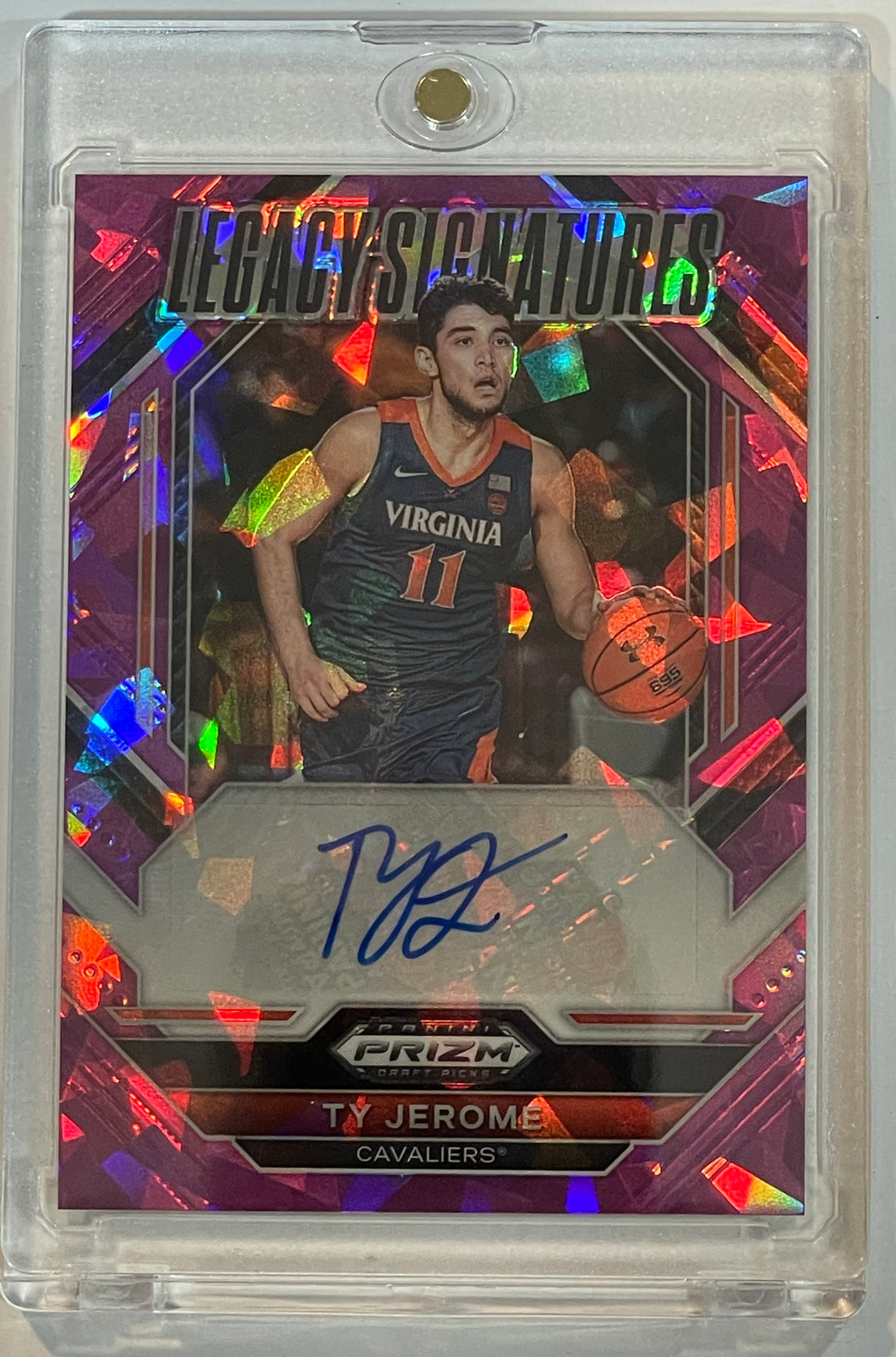 2023-24 Prizm Draft Ty Jerome Purple Ice Prizm Legacy Rookie Auto #29/99