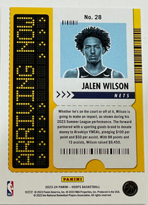 Jalen Wilson #28 2023 Panini Hoops Arriving Now