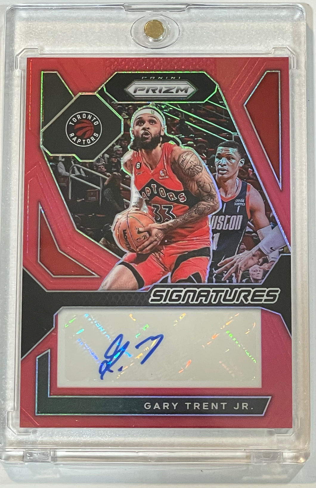2023-24 Prizm Gary Trent Jr Red Prizm Autograph Auto #70/99 Raptors