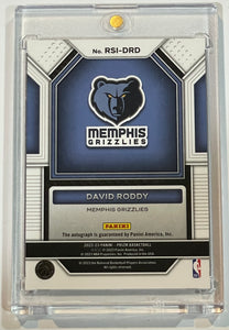 2022-23 Prizm David Roddy Rookie RC Auto Autograph #RSI-DRD Grizzlies