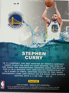 Stephen Curry #4 2019 Panini Donruss Optic Splash