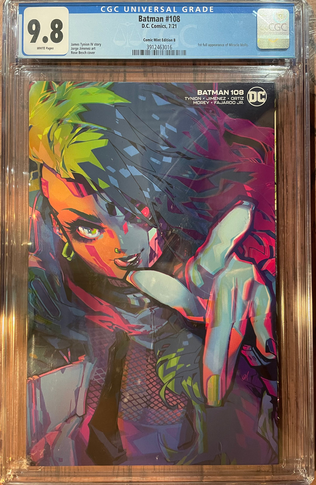 Batman 108 CGC 9.8 Rose Besch Exclusive cover limited to 3,000 - Key issue