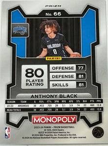 Anthony Black [Purple] #66 2023 Panini Prizm Monopoly