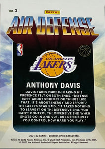 Anthony Davis #2 2021 Panini Donruss Optic Air Defense