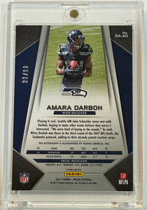 2017 Prizm Amara Darboh Green Scope Prizm Rookie Auto Autograph #39/99 Seahawks