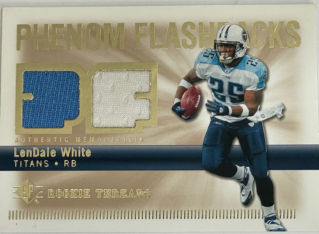 2007 SP Rookie Threads LenDale White #PHF-WH Phenom Flashbacks Memorabilia Card