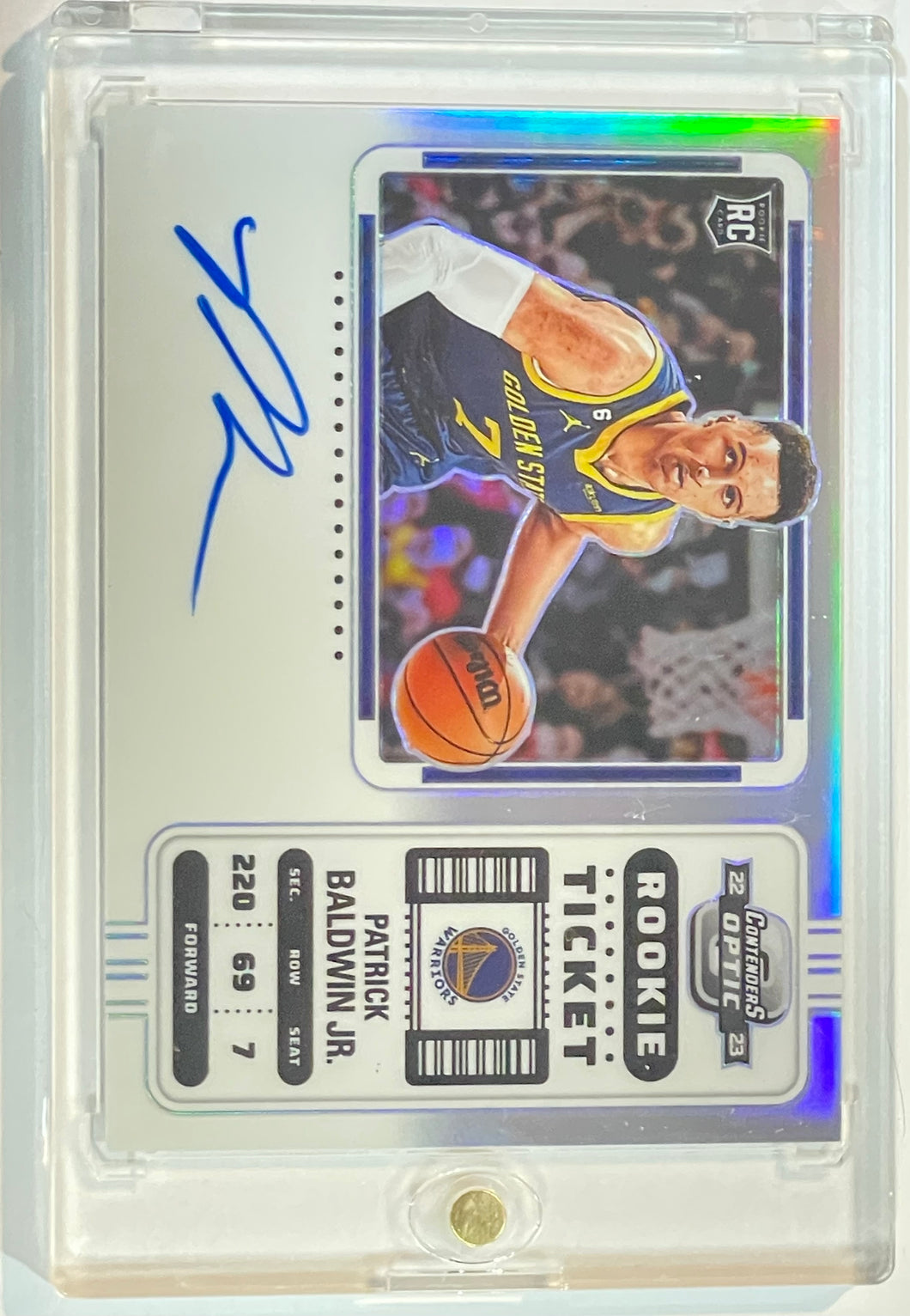 2022-23 Contenders Optic Patrick Baldwin Jr Prizm Ticket Auto Variation RC #129