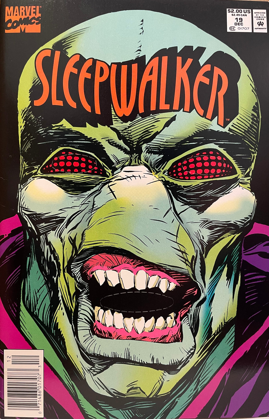 Sleepwalker #19 (1992) Rare Newstand issue