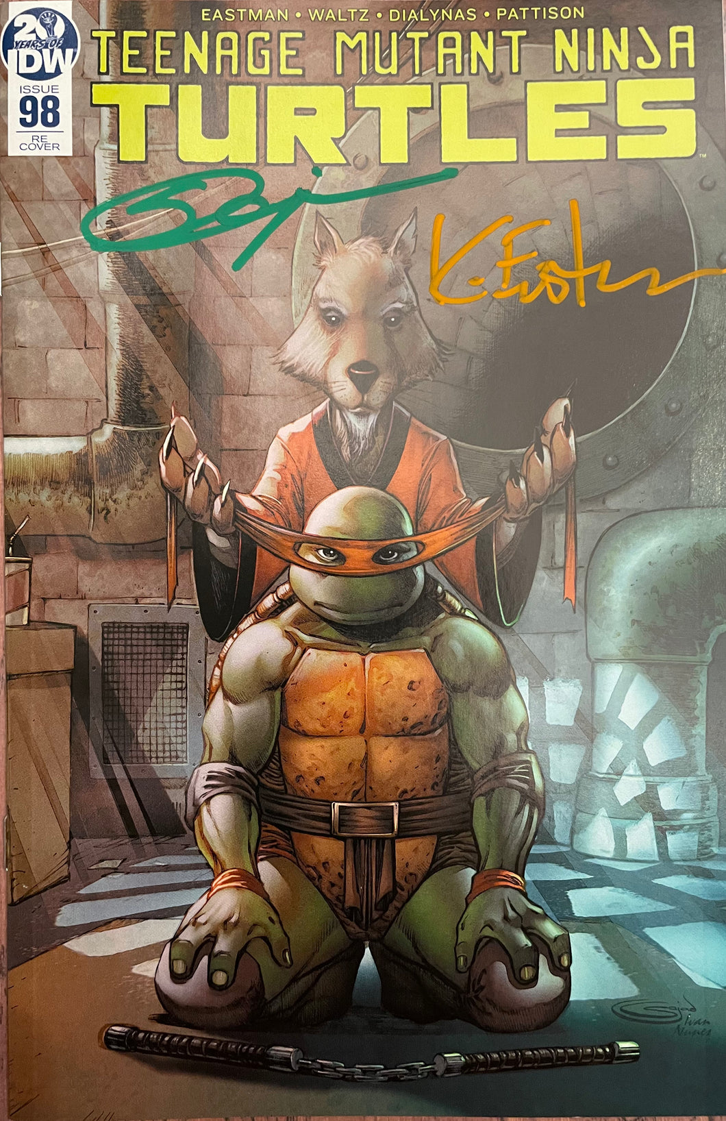 Teenage Mutant Ninja Turtles #98 Sajad Shah Planet Awesome exclusive limited to 3,000 copies  signed by Kevin Eastman & Sajad Shah