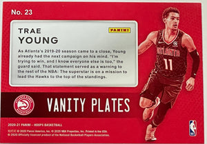 Trae Young #23 2020 Panini Hoops Vanity Plates