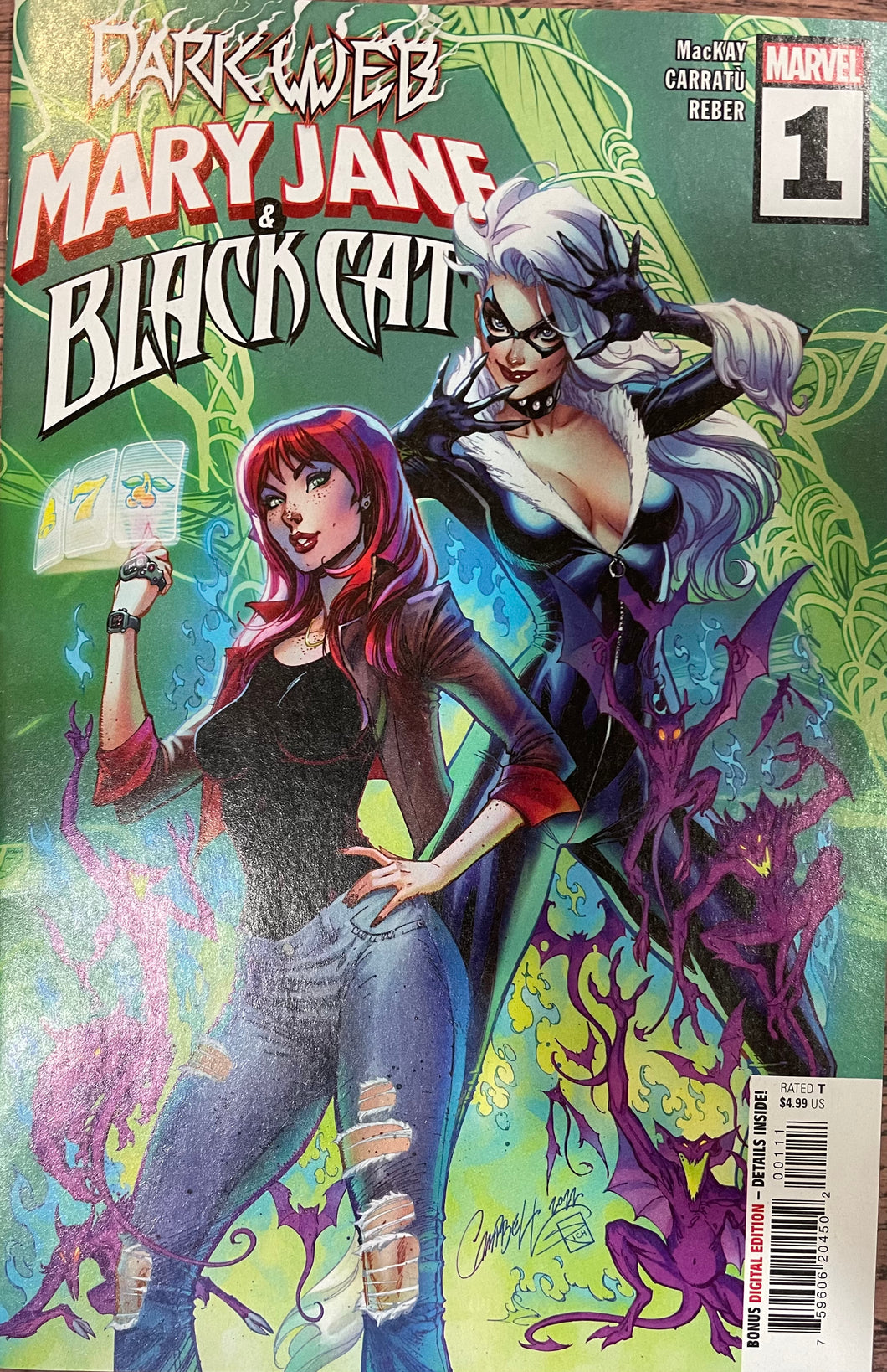 Mary Jane & Black Cat #1 J Scott Campbell cover