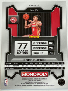 Kobe Bufkin [Go] #6 2023 Panini Prizm Monopoly