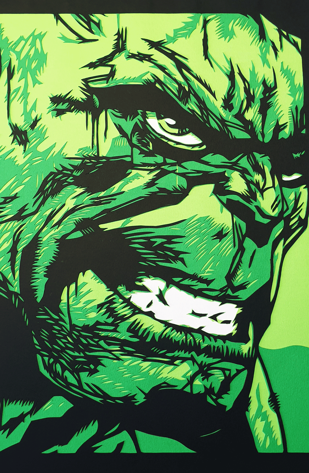 Hulk Smash by Rick Sharif - FRAMED [A3 Size (297 x 420 mm) (11.7 x 16.5 in) in a FRAME]