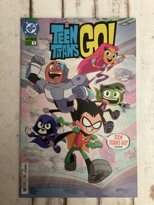 Teen Titans Go #1 cover by Dario Brizuela