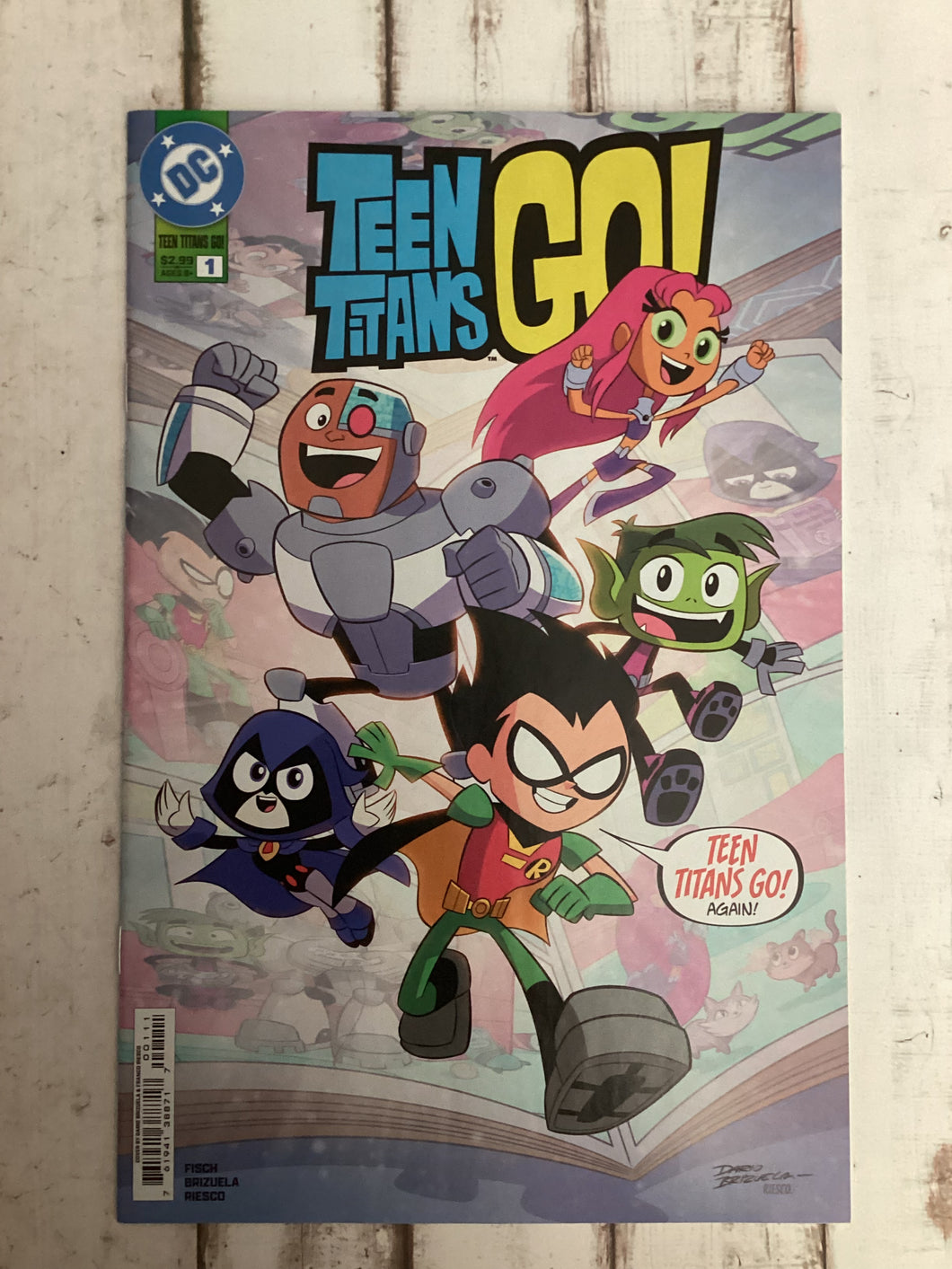 Teen Titans Go #1 cover by Dario Brizuela