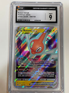 Rotom Vstar 046/159 Crown Zenith (2023) Mint 9 CGC