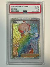 Load image into Gallery viewer, Full Art BEDE #207 Secret Rare Pokemon SWSH 2020 PSA 9 Mint (Cracked)
