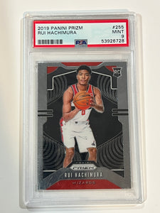 2019 Panini prizm Rui Hachimura #255 Rookie Psa 9