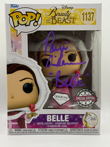 Belle 1137 Beauty & the Beast diamond collection special edition funko pop signed by Paige O'Hara
