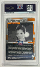 Load image into Gallery viewer, 2012 Topps Star Wars A Different Side of Leia #729 Galaxy Series 7 PSA 7 NM
