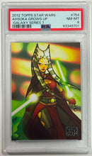 Load image into Gallery viewer, 2012 Topps Star Wars Ahsoka Grows Up #754 Galaxy Series 7 PSA 8 NM
