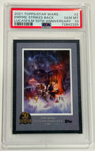 Load image into Gallery viewer, 2021 Topps Star Wars Empire Strikes Back #2 Lucas Film 50th Anniversary PSA 10 Gem Mint
