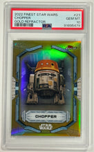 Load image into Gallery viewer, 2022 Finest Star Wars Chopper #23 Gold Refractor numbered 44/50 PSA 10 Gem Mint
