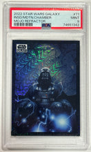 Load image into Gallery viewer, 2022 Star Wars Galaxy Inside the Meditation Chamber #71 Mojo Refractor Number 13/50 PSA 9 Mint

